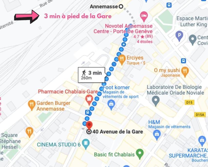 Modern'Blue - Gare Annemasse A 3Min-Geneve Acces Direct Apartment Exterior photo